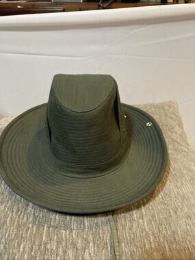 Women’s Drill Instructor Hat Green Polyester/wool Sz Small